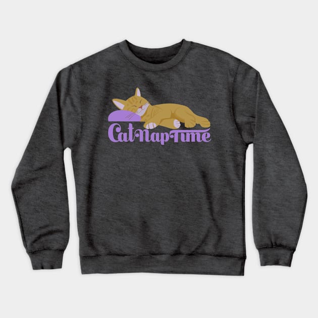 Cat nap time Crewneck Sweatshirt by VandishDesigns